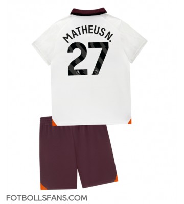 Manchester City Matheus Nunes #27 Replika Bortatröja Barn 2023-24 Kortärmad (+ Korta byxor)